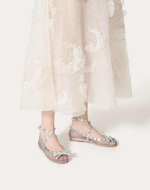 Red Valentino BALLERINA ROCKSTUD IN RETE CON CRISTALLI Online Outlet
