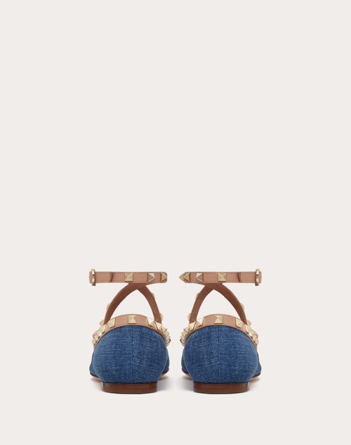 Red Valentino BALLERINA ROCKSTUD IN DENIM Lightning offer