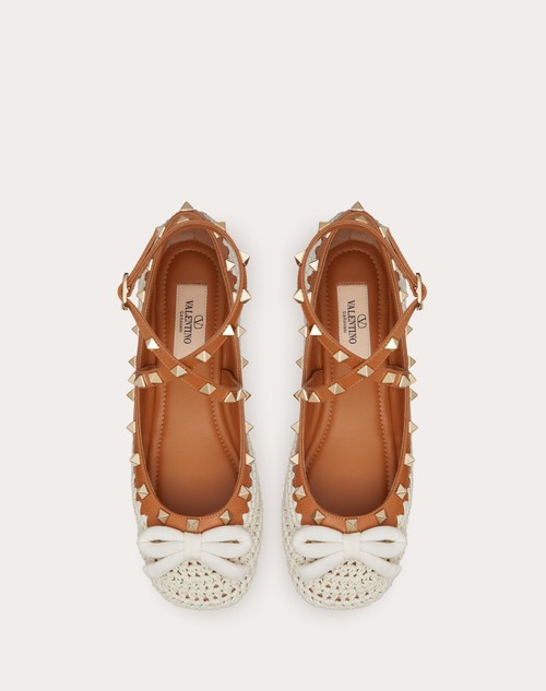 Red Valentino BALLERINA ROCKSTUD CON RICAMO CROCHET Grandi sconti
