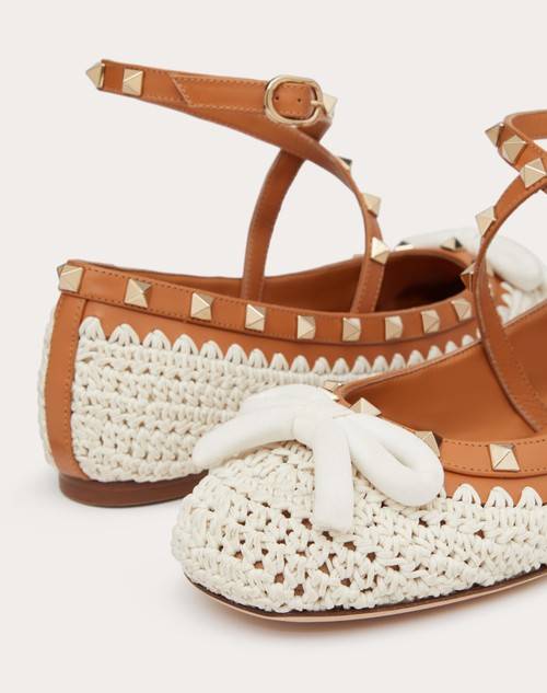 Red Valentino BALLERINA ROCKSTUD CON RICAMO CROCHET Grandi sconti