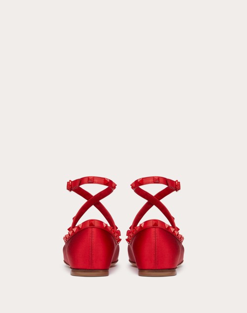 Red Valentino BALLERINA ROCKSTUD IN RASO E BORCHIE IN TONO Nuovi prodotti