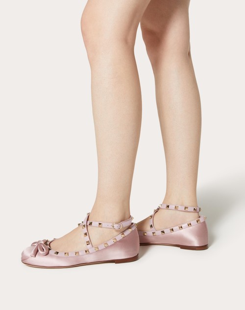 Red Valentino BALLERINA ROCKSTUD IN RASO Offerte stagionali
