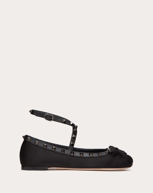 Red Valentino BALLERINA ROCKSTUD IN RASO E BORCHIE IN TONO Liquidazione