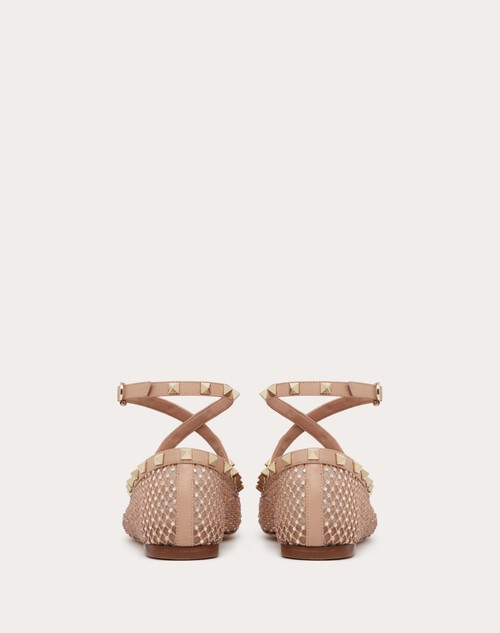 Red Valentino BALLERINA ROCKSTUD IN RETE CON CRISTALLI Offerte giornaliere