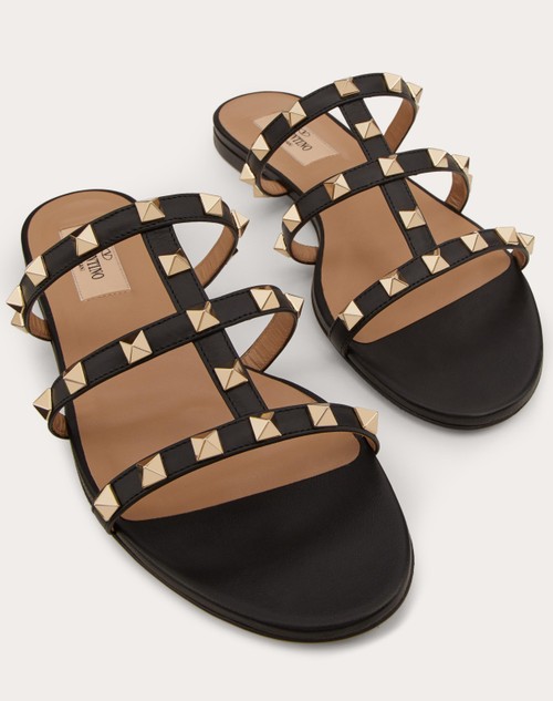 Red Valentino SANDALO SLIDER BASSO ROCKSTUD IN VITELLO Ultimo giorno