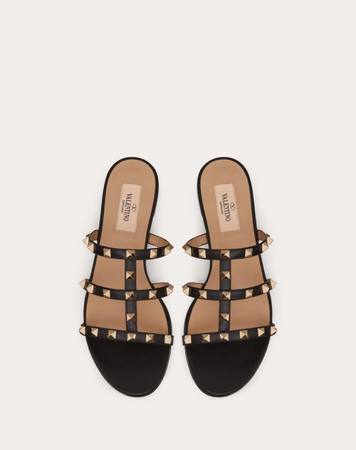 Red Valentino SANDALO SLIDER BASSO ROCKSTUD IN VITELLO Promozione temporanea