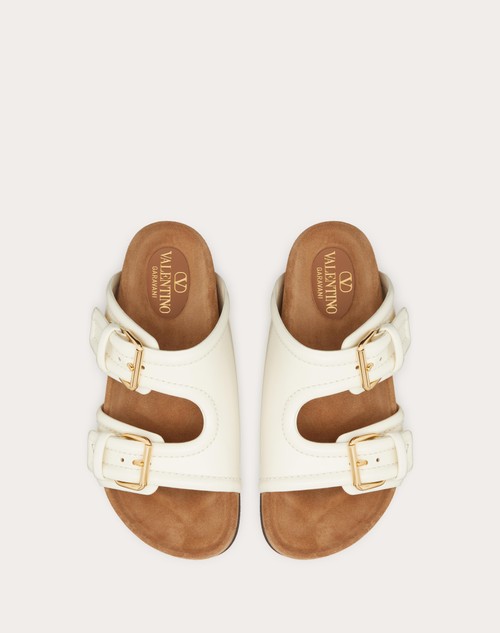 Red Valentino SANDALO SLIDE FUSSFRIEND IN VITELLO 30MM In vendita