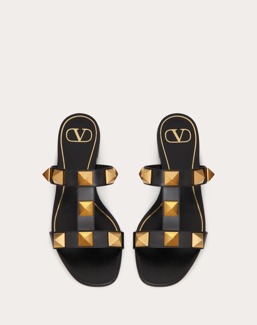 Red Valentino SANDALO SLIDE BASSO ROMAN STUD IN VITELLO 50% di sconto per tempo limitato