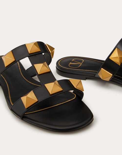 Red Valentino SANDALO SLIDE BASSO ROMAN STUD IN VITELLO 50% di sconto per tempo limitato