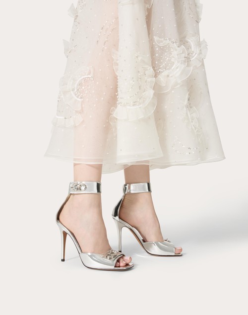 Red Valentino SANDALO VLOGO LOCKER IN VITELLO SPECCHIO 105MM Vendita