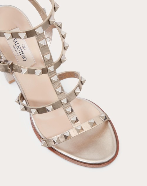 Red Valentino SANDALO ROCKSTUD IN VITELLO METALLIZZATO CON CINTURINI 90MM Affare Del Giorno