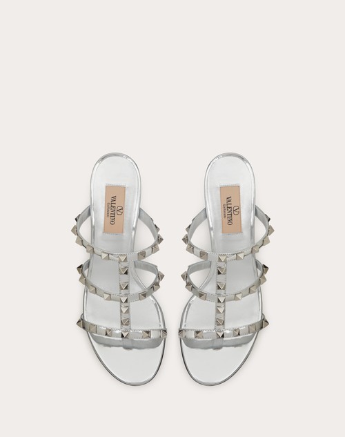 Red Valentino SANDALO SLIDER ROCKSTUD IN SPECCHIO 60MM Prezzo Ridotto