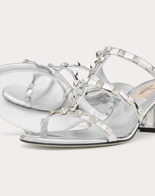 Red Valentino SANDALO SLIDER ROCKSTUD IN SPECCHIO 60MM Prezzo Ridotto