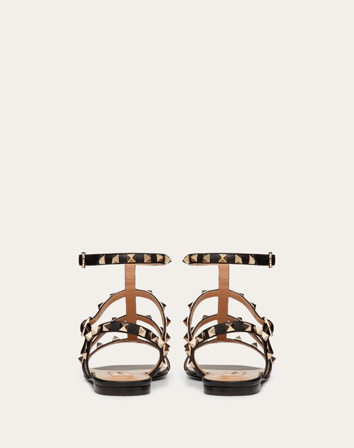 Red Valentino SANDALO BASSO ROCKSTUD IN VITELLO CON CINTURINI Economico