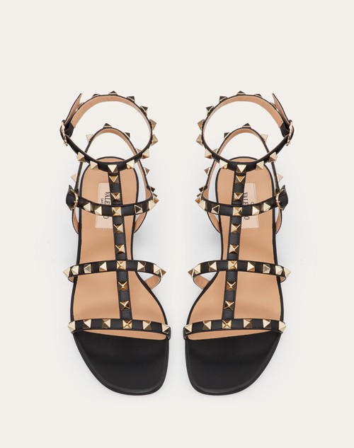Red Valentino SANDALO BASSO ROCKSTUD IN VITELLO CON CINTURINI Outlet
