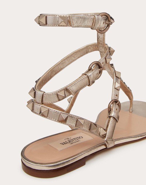 Red Valentino SANDALO INFRADITO BASSO ROCKSTUD METALLIZZATO Saldi