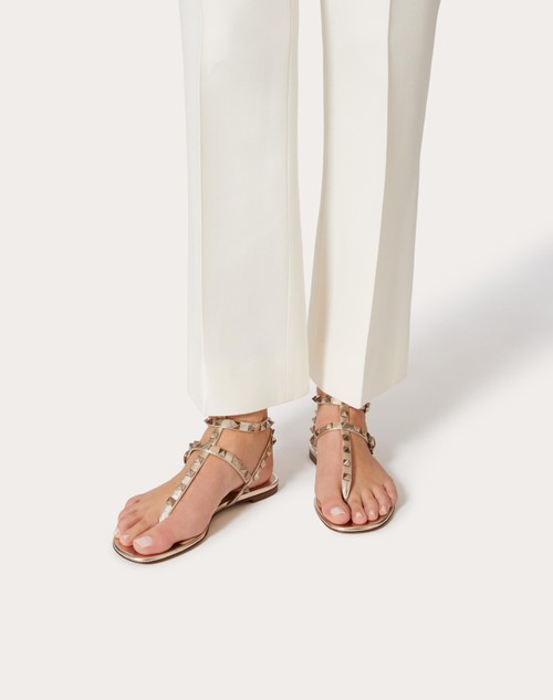 Red Valentino SANDALO INFRADITO BASSO ROCKSTUD METALLIZZATO Saldi