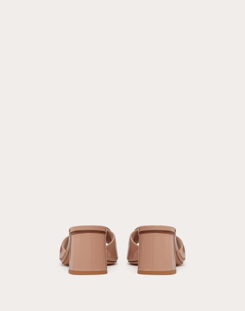 Red Valentino SANDALO SLIDE VLOGO SIGNATURE IN VERNICE 60MM Vendita Calda