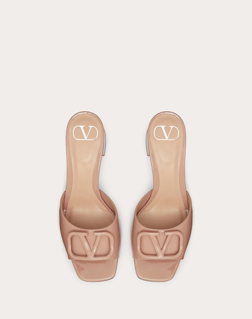 Red Valentino SANDALO SLIDE VLOGO SIGNATURE IN VERNICE 60MM Vendita Calda