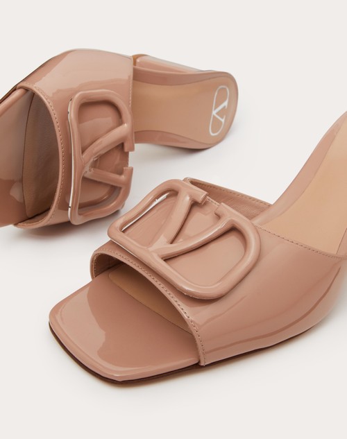 Red Valentino SANDALO SLIDE VLOGO SIGNATURE IN VERNICE 60MM Vendita Economica