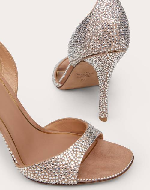 Red Valentino SANDALO VALENTINO GARAVANI TAN-GO CON CRISTALLI 100MM Comprare a buon mercato