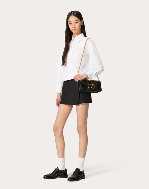 Red Valentino CAMICIA IN COMPACT POPELINE RICAMATA Black Friday