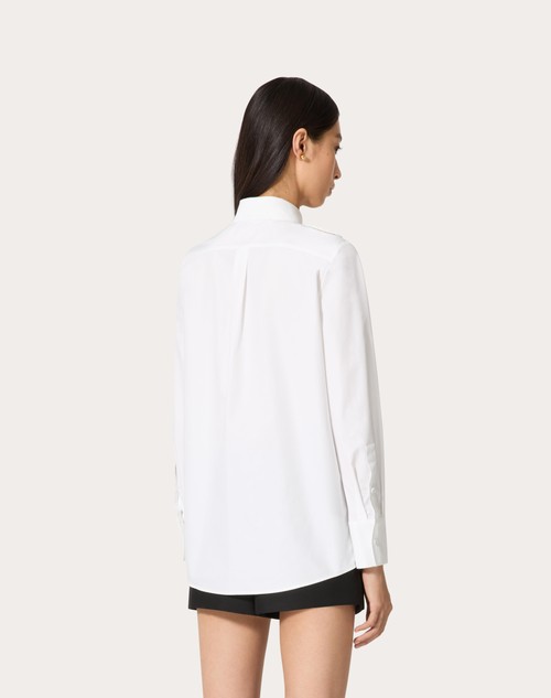 Red Valentino CAMICIA IN COMPACT POPELINE RICAMATA Black Friday