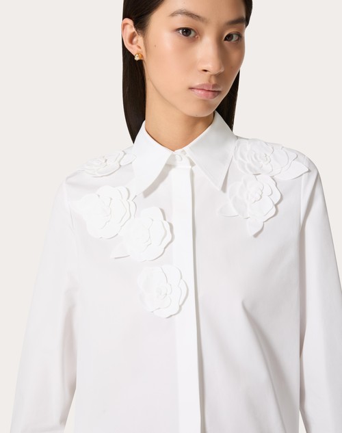 Red Valentino CAMICIA IN COMPACT POPELINE RICAMATA Black Friday