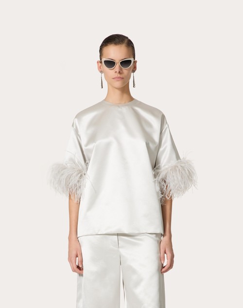 Red Valentino TOP IN SATIN DE SOIE Offerta natalizia
