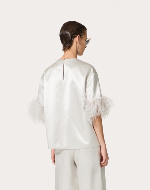 Red Valentino TOP IN SATIN DE SOIE Offerta natalizia