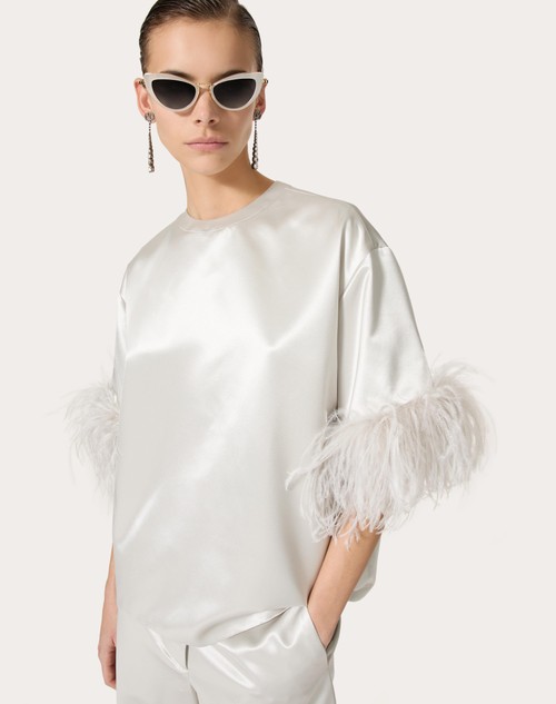 Red Valentino TOP IN SATIN DE SOIE Offerta natalizia
