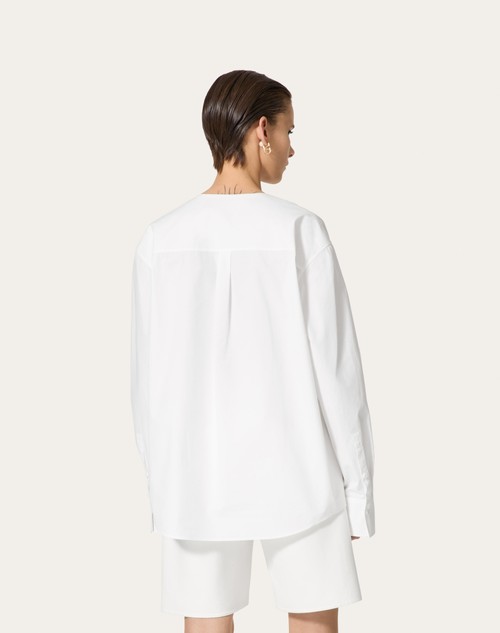 Red Valentino TOP IN COTTON POPELINE Offerta Anniversario
