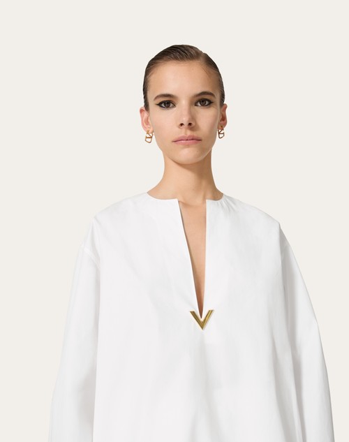 Red Valentino TOP IN COTTON POPELINE Offerta Anniversario