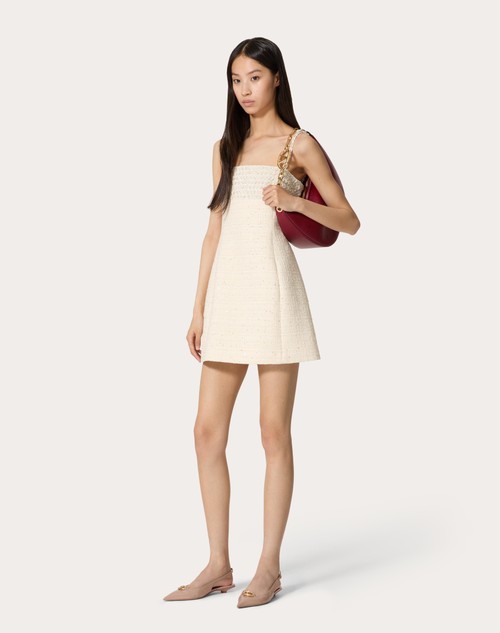 Red Valentino ABITO CORTO IN DELICATE TWEED RICAMATO Smaltimento dello stoccaggio