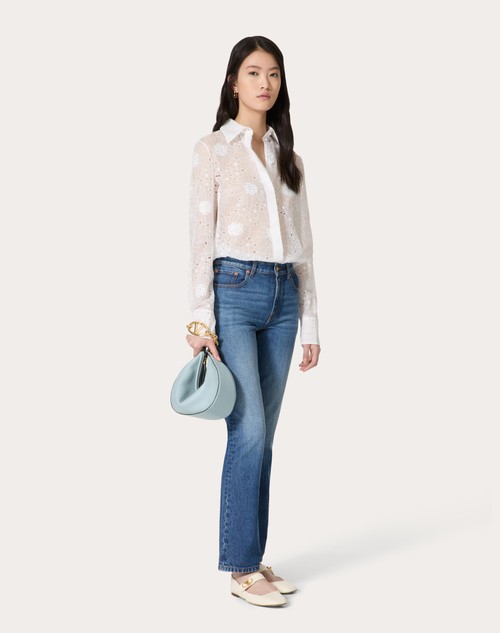 Red Valentino CAMICIA IN DAISY ORGANDIS Vendita calda