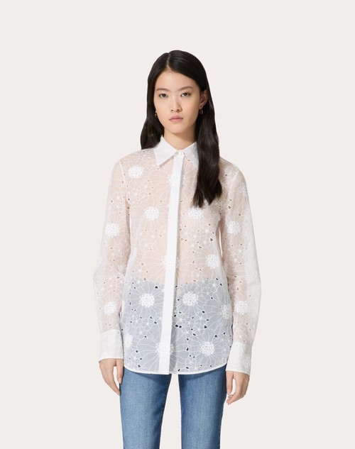 Red Valentino CAMICIA IN DAISY ORGANDIS Vendita calda