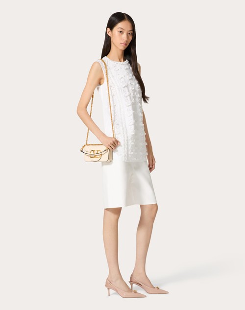 Red Valentino TOP IN COMPACT POPELINE RICAMATO Latest fashion