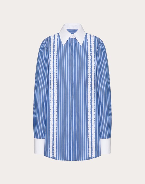 Red Valentino CAMICIA IN POPELINE CONTRAILS RICAMATA Online Outlet