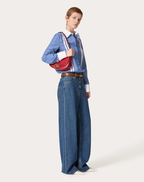 Red Valentino CAMICIA IN POPELINE CONTRAILS RICAMATA Online Outlet