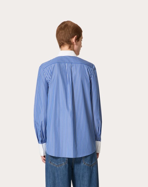 Red Valentino CAMICIA IN POPELINE CONTRAILS RICAMATA Online Outlet