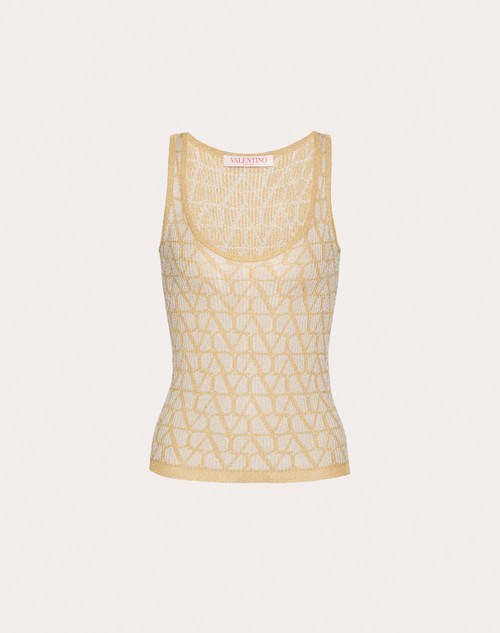 Red Valentino TOP IN LUREX E JACQUARD TOILE ICONOGRAPHE Offerta temporanea