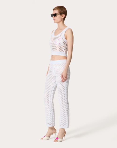 Red Valentino TOP IN VISCOSA, LUREX E PAILLETTES Grandi sconti