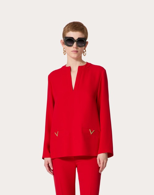 Red Valentino TOP IN CADY COUTURE Offerte stagionali