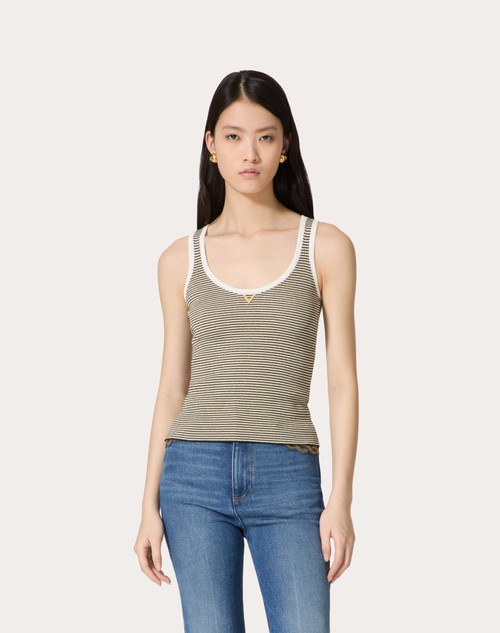 Red Valentino TOP IN COTONE E LUREX Comprane uno, ottenene uno gratis