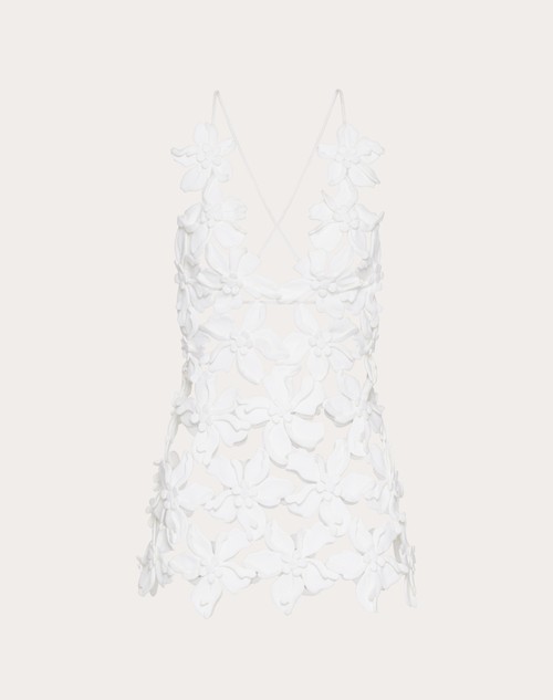 Red Valentino TOP IN PIQUET RICAMATO Super Saving Price