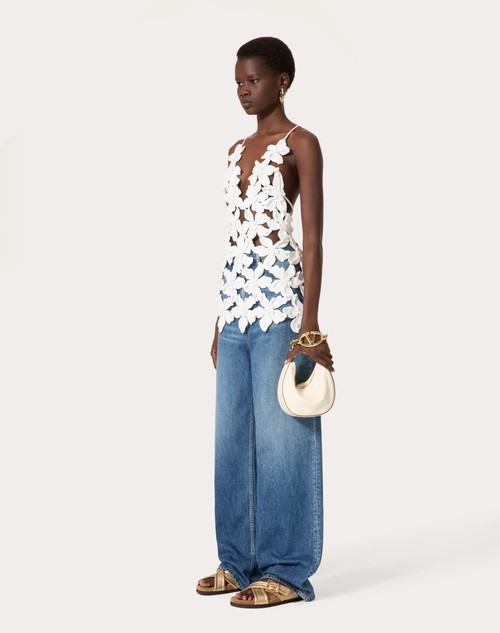 Red Valentino TOP IN PIQUET RICAMATO Super Saving Price