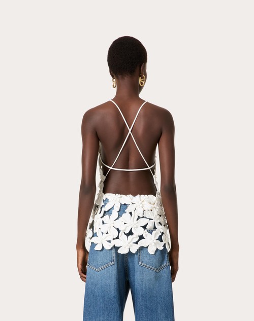 Red Valentino TOP IN PIQUET RICAMATO Super Saving Price