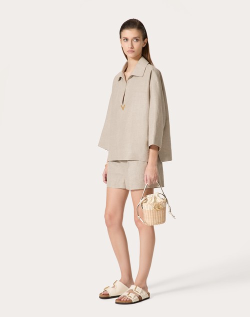 Red Valentino TOP IN TELA LINO Ritorno libero