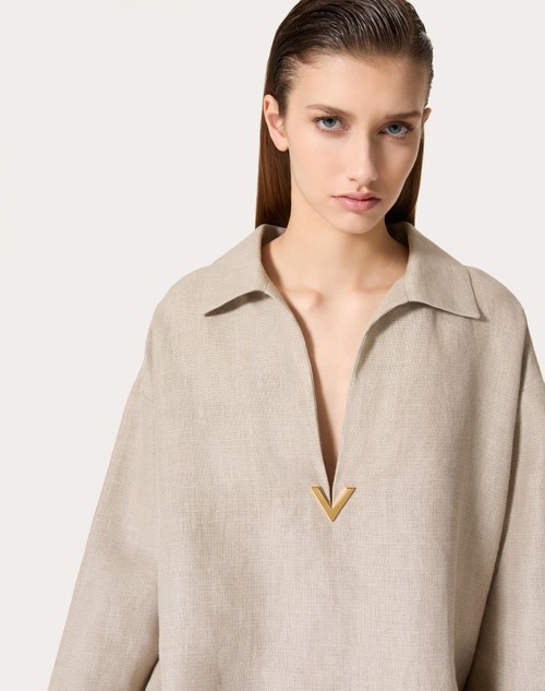 Red Valentino TOP IN TELA LINO Ritorno libero
