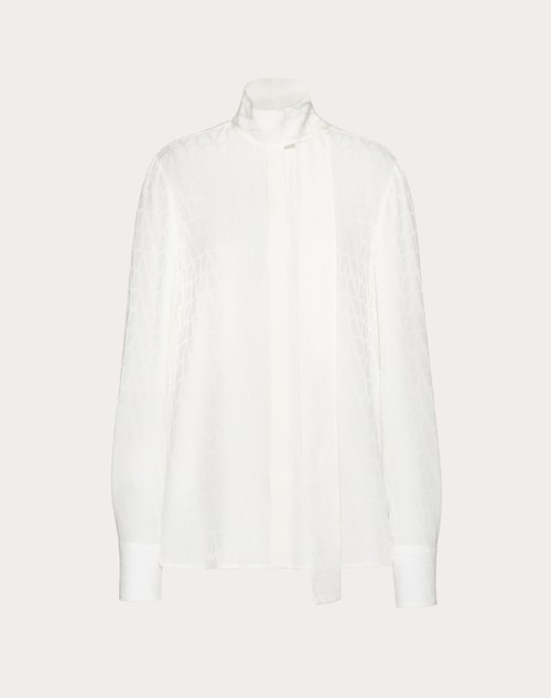 Red Valentino CAMICIA IN SILK JACQUARD TOILE ICONOGRAPHE Latest stili